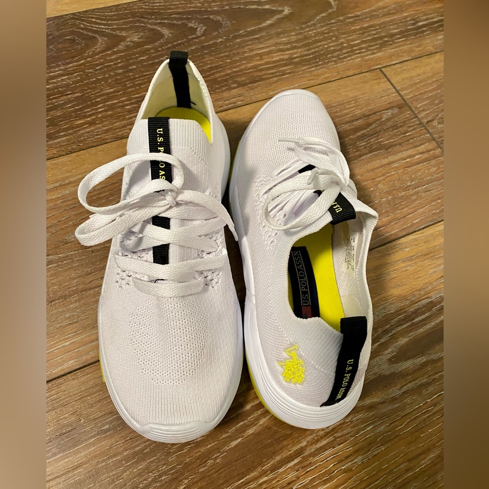 U.S. Polo Assn. Shoes White/Yellow W8 - Picture 3 of 4